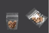 Прозрачна Doy Pack опаковка с размери 90x30x130 mm с цип - 100 бр. Прозрачна Doy Pack опаковка с размери 90x30x130 mm с цип - 100 бр.
