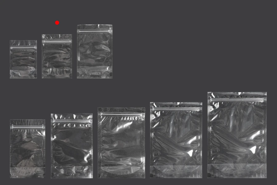 Прозрачна  Doy Pack опаковка с размери 100x30x150 mm с цип затваряне - 100 бр.