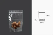 Прозрачна опаковка DOY PACK с размери 120х30х150 мм с цип - 100 бр. Прозрачна опаковка DOY PACK с размери 120х30х150 мм с цип - 100 бр.