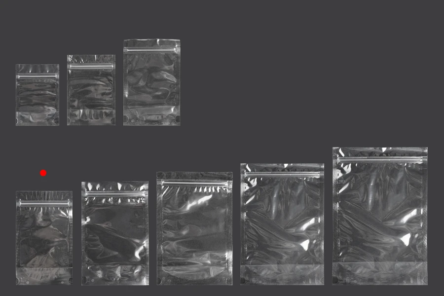 Прозрачна опаковка  Doy Pack 120x40x200 mm с цип  - 100 бр.