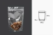 Прозрачна опаковка DOY PACK с размери 140x40x220 mm с цип - 100 бр. Прозрачна опаковка DOY PACK с размери 140x40x220 mm с цип - 100 бр.