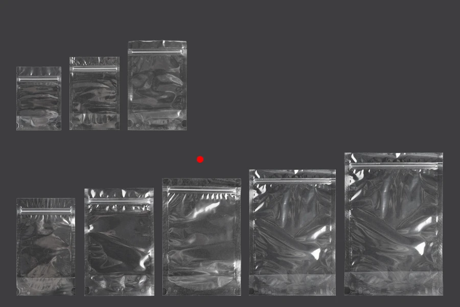 Прозрачна опаковак Doy Pack с размери  160x40x240 mm с цип - 100 бр.