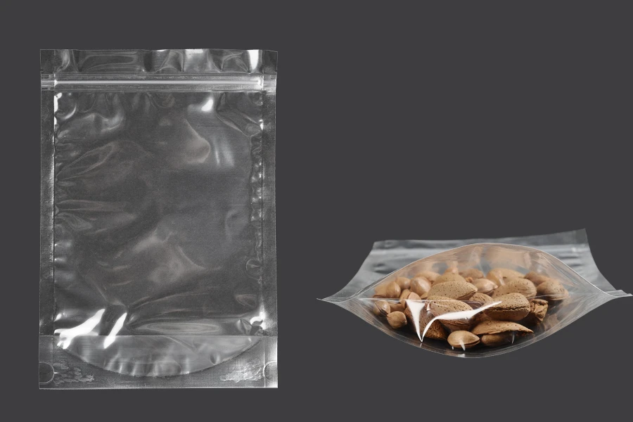 Прозрачни опаковки Doy Pack с размер 180x40x260 mm с цип - 100 бр Прозрачни опаковки Doy Pack с размер 180x40x260 mm с цип - 100 бр