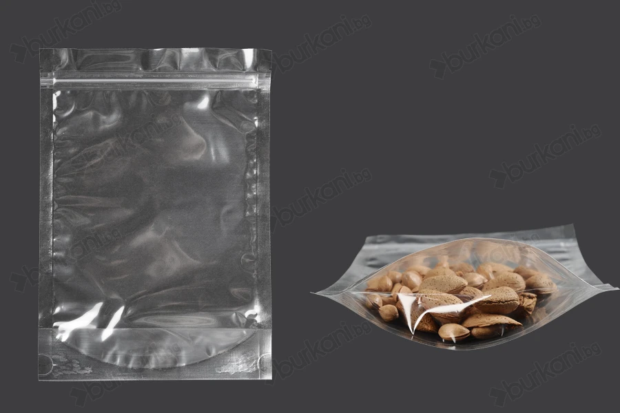 Прозрачни опаковки Doy Pack с размер 180x40x260 mm с цип  - 100 бр-изображение_продукт