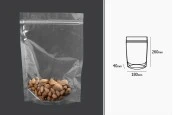 Прозрачни опаковки Doy Pack с размер 180x40x260 mm с цип - 100 бр Прозрачни опаковки Doy Pack с размер 180x40x260 mm с цип - 100 бр