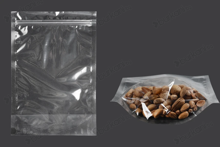 Прозрачна опаковка Doy Pack 200x50x295 mm с цип - 100 бр.-изображение_продукт