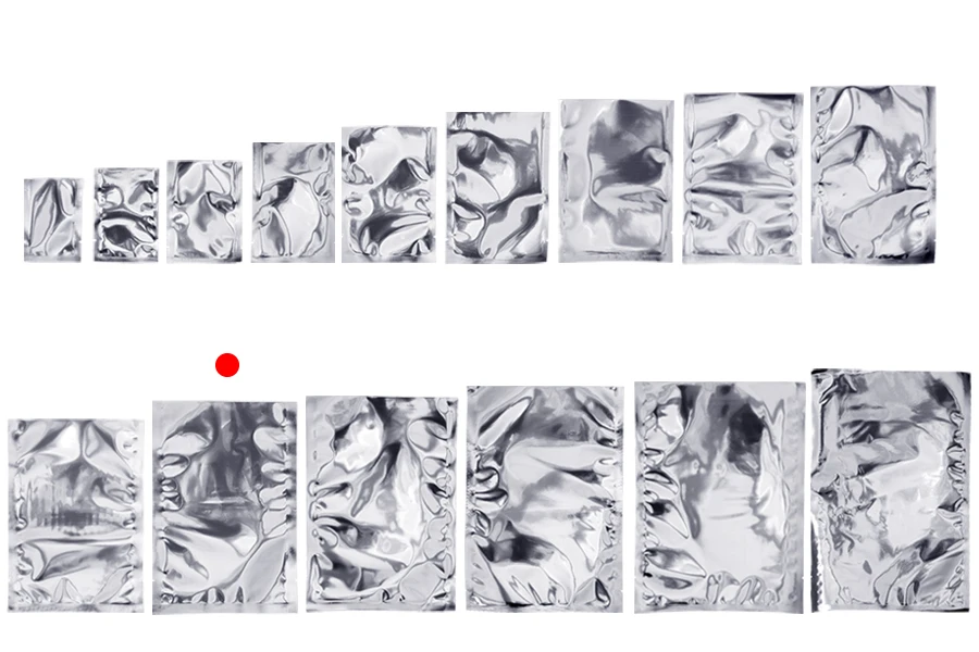 Алуминиеви торбички 160x240 мм без цип  с възможност за запечатване с термолепачка - 100 бр.-изображение_група