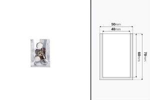 Алуминиеви торбички 50x70 мм без цип с възможност за запечатване с термолепачка - 100 бр.-изображение_размери