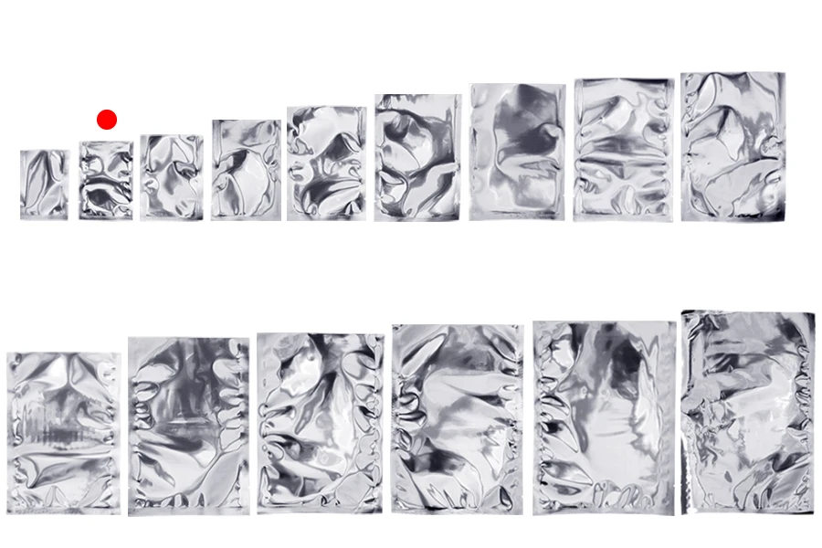 Алуминиеви торбички 60x90 мм с опция за термозапечатване - 100 бр.-изображение_група