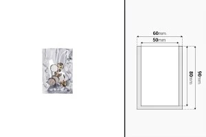 Алуминиеви торбички 60x90 мм с опция за термозапечатване - 100 бр.-изображение_размери