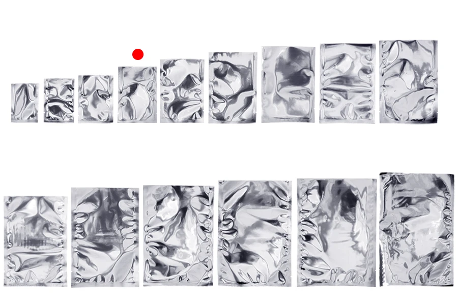 Алуминиеви торбички 80x120 мм с опция за термозапечатване - 100 бр.-изображение_група