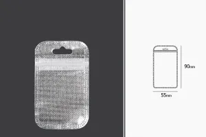 Пликчета с цип  55x90 mm, нетъкана в гръб и прозрачна  в предната част и супка Eurohole - 100 бр.-2