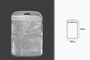 Пликче с цип  105x150 mm, от нетъкан текстил в гръб и презрачна предна чант  - 100 бр-2