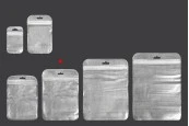 Пликче с цип 122x170 mm,от нетъкан текстил в гръб сребърен и с прозрачна предна част и дупка Eurohole- 100 бр. Пликче с цип 122x170 mm,от нетъкан текстил в гръб сребърен и с прозрачна предна част и дупка Eurohole- 100 бр.