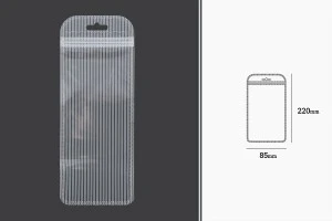 Пластмасови пликове с цип 85х220 мм прозрачна предна част с дупка Eurohole - 100 броя-2