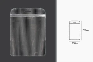 Пластмасови пликове с цип 150x200mm, прозрачни с отвор Eurohole- 100 бр-2