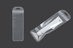 Пластмасови пликове с цип 60x185  mm, прозрачна предна част с дупка Eurohole - 100 бр./пакет-6