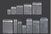 Пластмасови пликове с цип 60x185 mm, прозрачна предна част с дупка Eurohole - 100 бр./пакет Пластмасови пликове с цип 60x185 mm, прозрачна предна част с дупка Eurohole - 100 бр./пакет