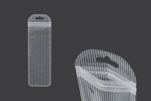 Пластмасови пликове с цип 60x185  mm, прозрачна предна част с дупка Eurohole - 100 бр./пакет-1