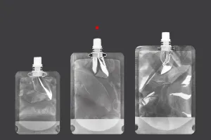 Опаковка тип Doy Pack прозрачна  300 мл с бяла капачка - 50 бр.-изображение_размери