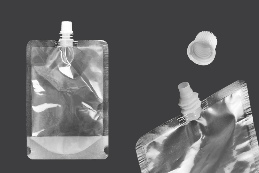 Прозрачна опаковка тип Doy Pack  500 ml с бяла капачка - 50 бр Прозрачна опаковка тип Doy Pack  500 ml с бяла капачка - 50 бр