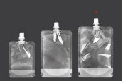 Прозрачна опаковка тип Doy Pack  500 ml с бяла капачка - 50 бр Прозрачна опаковка тип Doy Pack  500 ml с бяла капачка - 50 бр