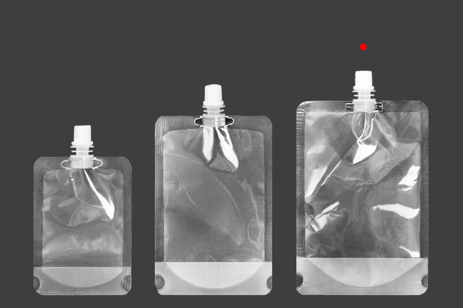 Прозрачна опаковка тип Doy Pack  500 ml с бяла капачка - 50 бр Прозрачна опаковка тип Doy Pack  500 ml с бяла капачка - 50 бр