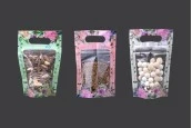 Прозрачни пликчета ДОЙ ПАК с цип и дръжка, с размери 100x35x150 mm , в опаковка от 50 бр.