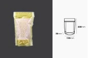 Опаковка тип ДОЙ ПАК с размери 120x35x200 mm с "цип" затваряне и възможност за термозапечатване