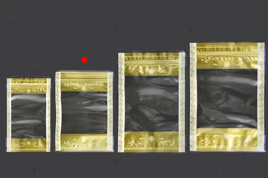 Прозрани торбички тип ДОЙ ПАК с цип, с размери 150x40x210 mm, в опаковка от 50 бр.-