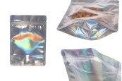 Алуминиеви торбички тип Doy Pack, прозрачни отпред с "цип" и възможност за термозапечатване140x40x200 mm - 50 бр. Алуминиеви торбички тип Doy Pack, прозрачни отпред с "цип" и възможност за термозапечатване140x40x200 mm - 50 бр.