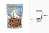 Алуминиеви торбички тип Doy Pack, прозрачни отпред с "цип" и с възможност за термозапечатване180x40x255 mm - 50 бр. Алуминиеви торбички тип Doy Pack, прозрачни отпред с "цип" и с възможност за термозапечатване180x40x255 mm - 50 бр.