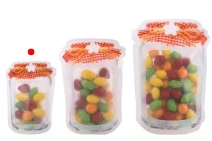 Пликове тип Doy Pack с цип във формата на буркан с размери 105x30x154 mm с цип затваряне - 50 бр./пакет-3