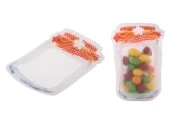 Пликове тип Doy Pack с цип във формата на буркан с размери  135x35x195 mm , в опаковка от 50 бр.