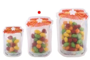 Пликове тип Doy Pack с цип във формата на буркан с размери  135x35x195 mm , в опаковка от 50 бр.-3