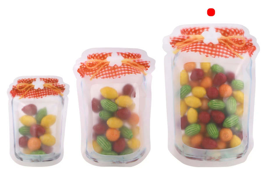 Пликове тип Doy Pack с цип във формата на буркан с размери 165x43x243 mm - в опаковка от 50 бр.