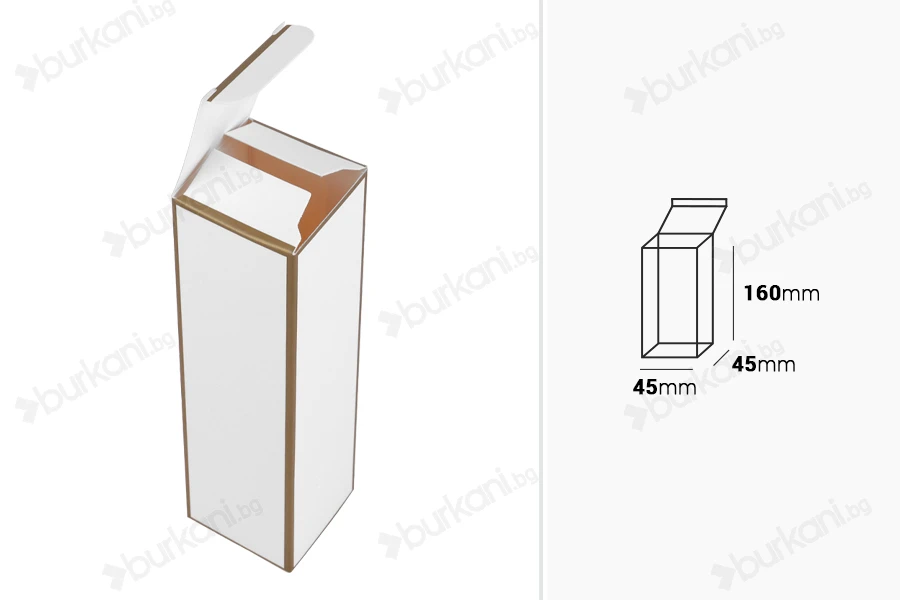 Хартиени кутии  45x45x160 mm - 20 бр./пакет-изображение_размери