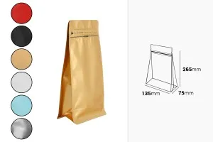 Aлуминиеви торбички тип ДОЙ ПАК 135x75x265 mm ,затваряне с термозапечатване, отваряне с предпазна лента и използване на цип-3