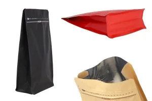 Aлуминиеви торбички тип ДОЙ ПАК 135x75x265 mm ,затваряне с термозапечатване, отваряне с предпазна лента и използване на цип-1