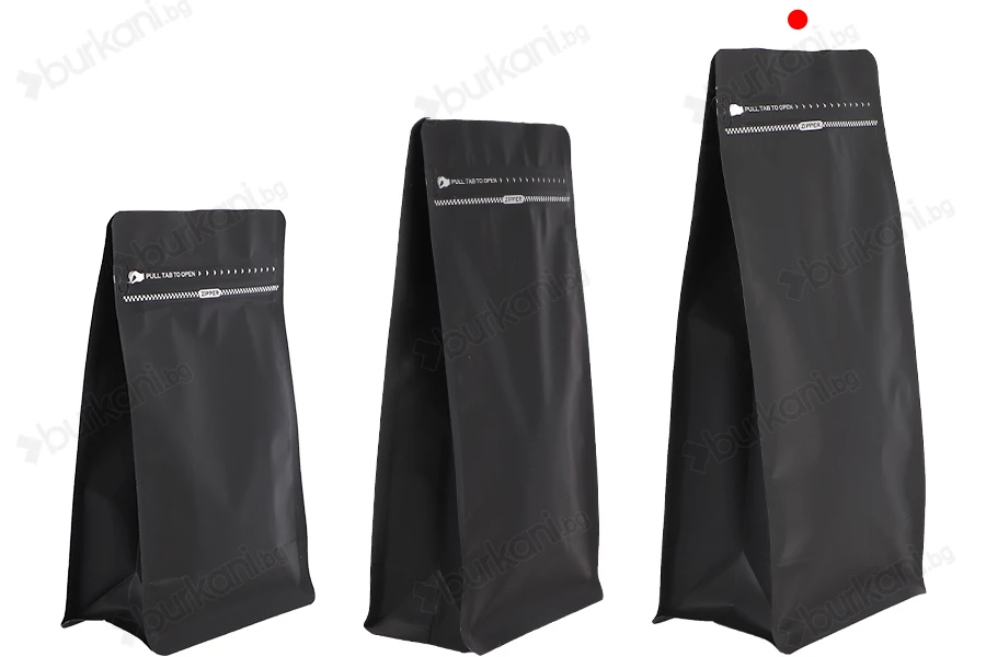 Aлуминиеви торбички тип ДОЙ ПАК  150x95x325 mm   ,затваряне с термозапечатване, отваряне с предпазна лента и използване на цип-изображение_група