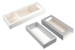 Опаковъчна картонена кутия 270x120x50 мм (чекмедже) с прозорец - 12 бр.-5