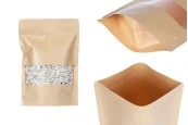 Торбички тип ДОЙ ПАК 170x40x240 mm, с цип, с прозорец - 100 бр. Торбички тип ДОЙ ПАК 170x40x240 mm, с цип, с прозорец - 100 бр.