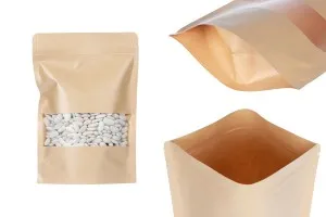 Торбички тип ДОЙ ПАК  170x40x240 mm, с цип, с  прозорец - 100 бр.-1