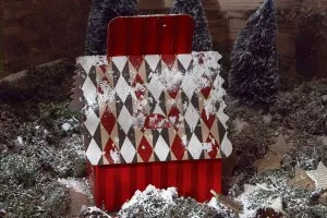 Коледна кутийка за подарък с 120x100x140 mm, с дръжка -  25 бр./пакет-9