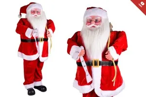 Движещ се Дядо Коледа с музика  - височина 1 метър-изображение_продукт