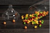 Стъклен буркан със стъклена капачка 5 литра за сладкиши, бонбони или бискити Стъклен буркан със стъклена капачка 5 литра за сладкиши, бонбони или бискити