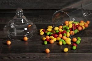Стъклен буркан със стъклена капачка  5 литра  за сладкиши, бонбони или бискити-2