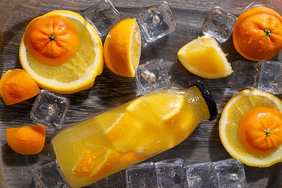 Стъклена бутилка за сокове 300 мл-изображение_група