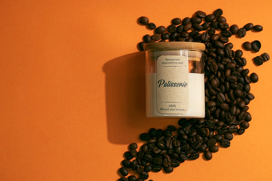 Ароматна ръчно изработена свещ "Coffee" - 110 gr.-изображение_размери