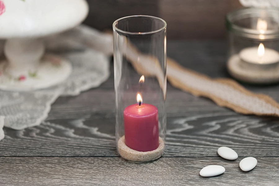 Стъклен буркан с тапа 360 мл за свещи, с размери  60x160 mm-изображение_група